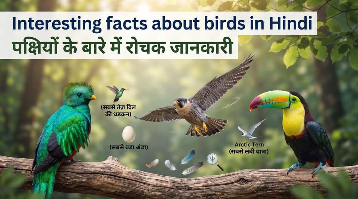 Amazing Facts about birds in Hindi | पक्षियों के बारे में रोचक तथ्य भाग 1