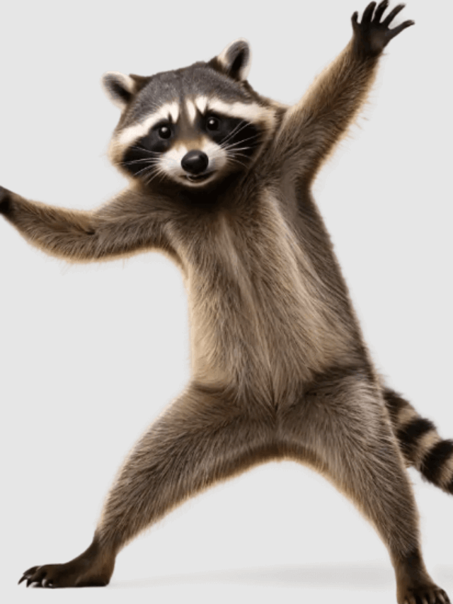 Cleaver raccoon standing